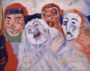 James Ensor Singing Masks Norge oil painting reproduction